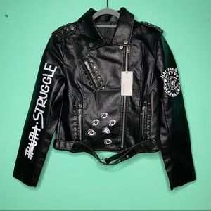 Yarazaya 2XL Faux Leather Jacket Hao Bang New wish tags